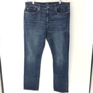 J Crew Mens 770 Jeans Straight Leg Blue Dark Wash High Rise Denim Sz 38 X 32